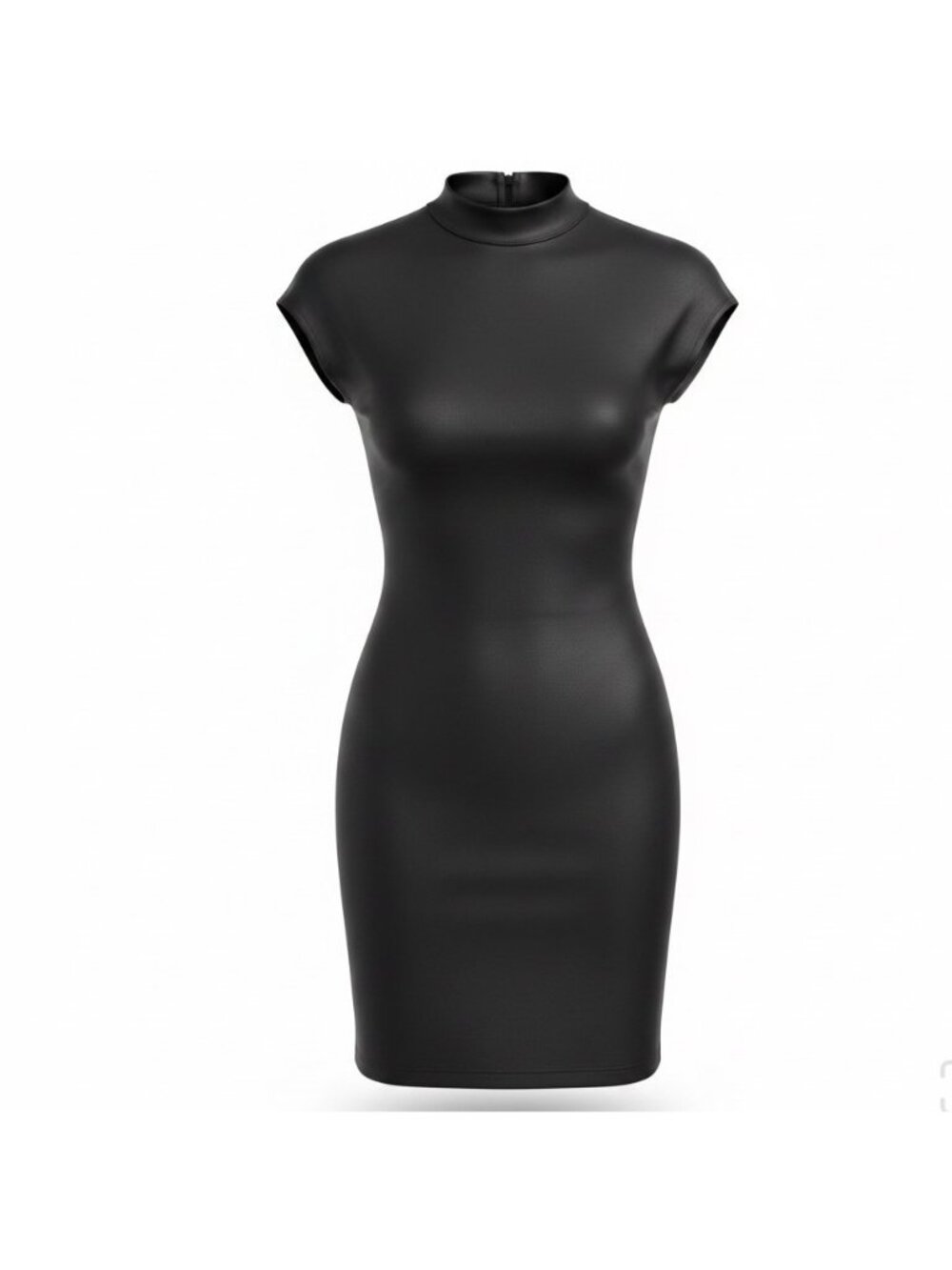 Zara Womens Black Bodycon Midi Dress Elegant Minimalist Design Size S